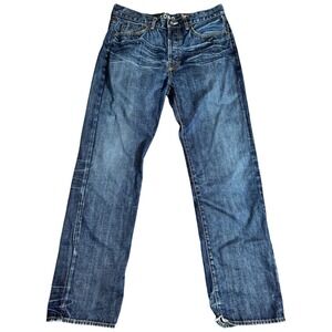 VTG Gap 1969 Jeans 35x32 Men's Jeans Loose Straight‎ Fit Distressed Dark Wash